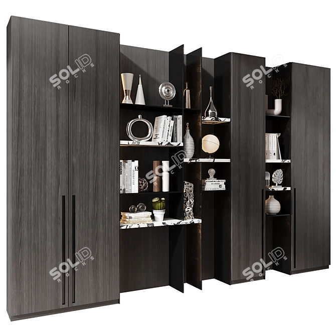 Modern Bookshelf Composition GHS-2577 3D model image 1