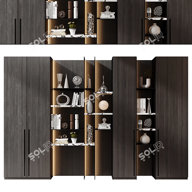 Modern Bookshelf Composition GHS-2577 3D model image 3