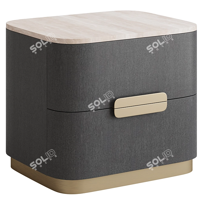 Lameka Bedside Table TurboSmooth 3D model image 1