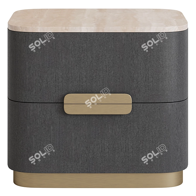 Lameka Bedside Table TurboSmooth 3D model image 2