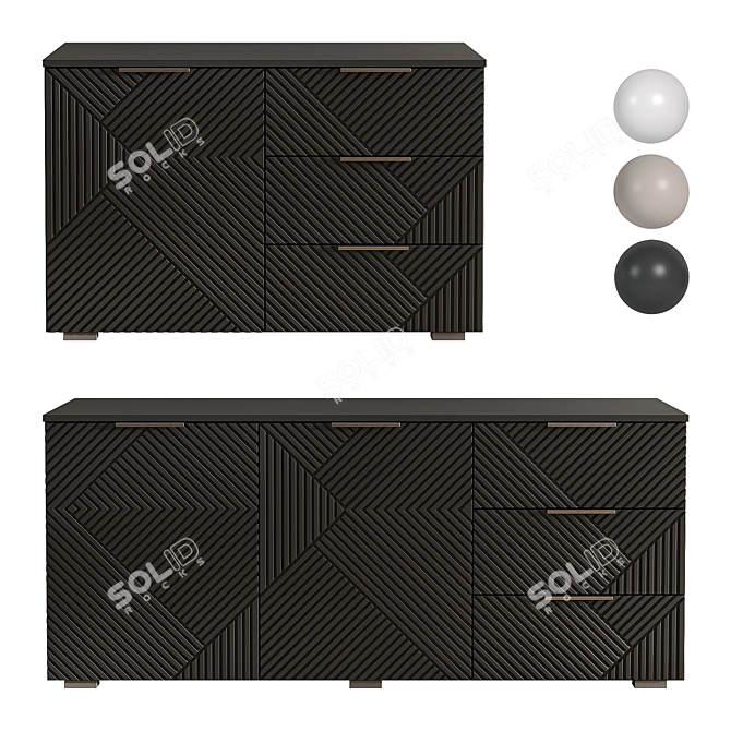 Shelton Set of Nightstands by Divan.ru 3D model image 1