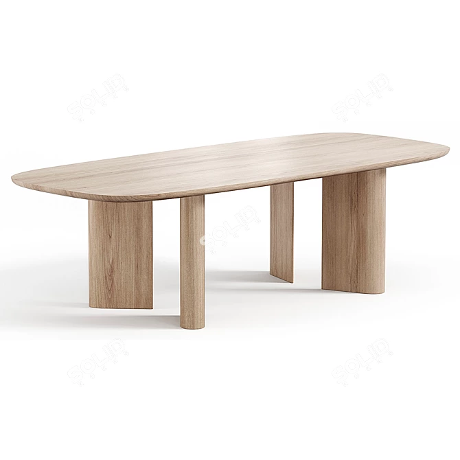 Modern Tess Chair Geometric Table 3D model image 3