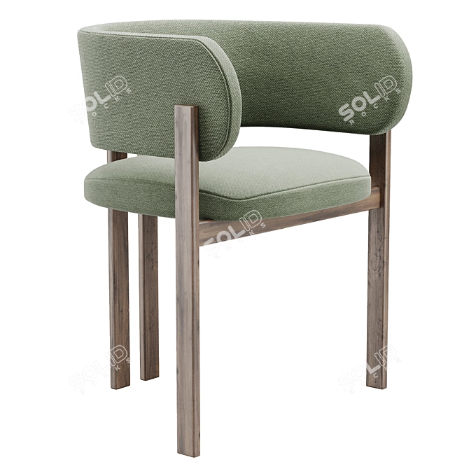 Modern Bay Dining Chair Design 3D model image 6