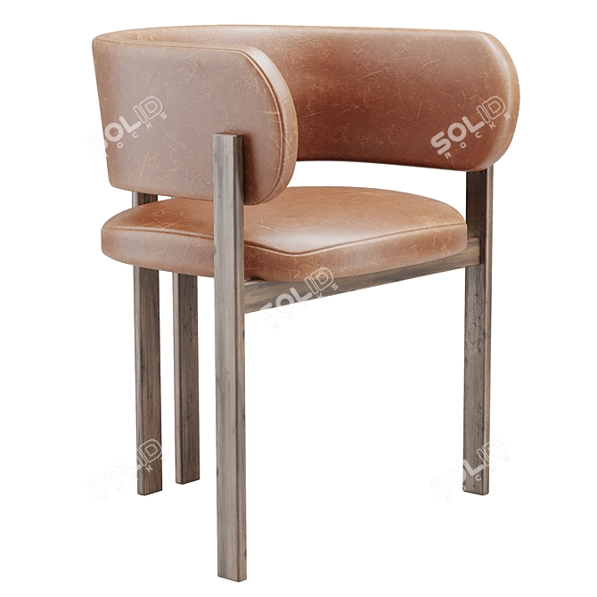 Modern Bay Dining Chair Design 3D model image 3