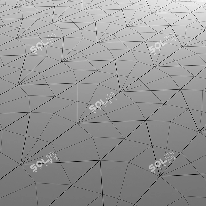 Golden Leaf Parquet Panels 3D model image 6