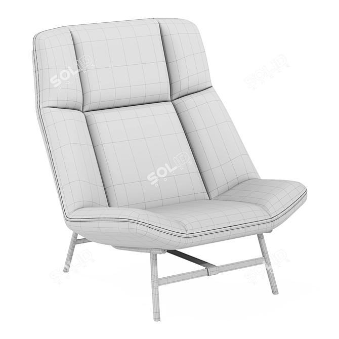 Elegant Modern Artifort Armchair 3D model image 6