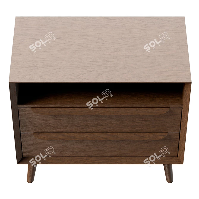  Modern UV-Wrapped Nightstand Furniture 3D model image 3