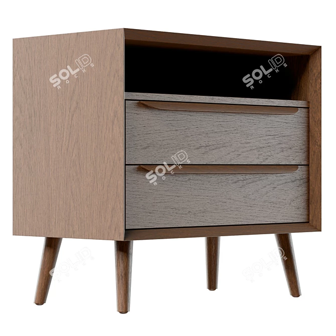  Modern UV-Wrapped Nightstand Furniture 3D model image 4