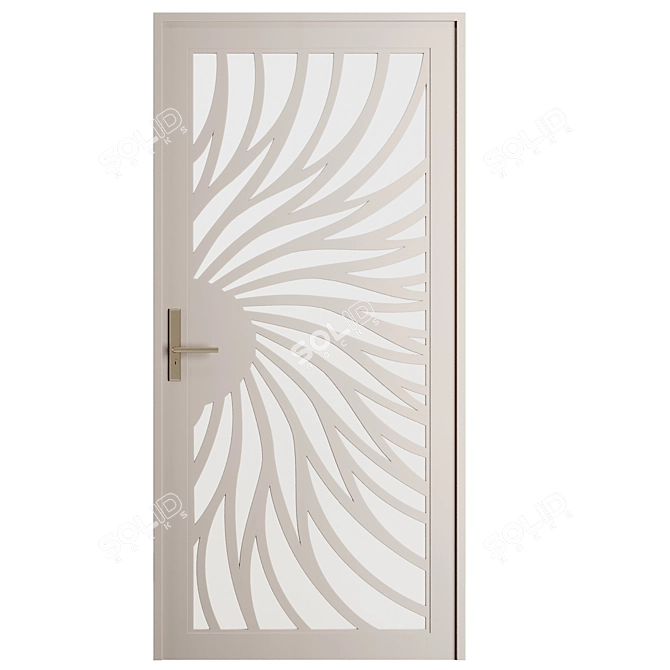 Modern Entrance Door Set82 3D model image 3