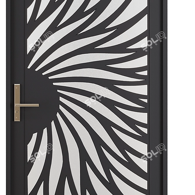 Modern Entrance Door Set82 3D model image 5