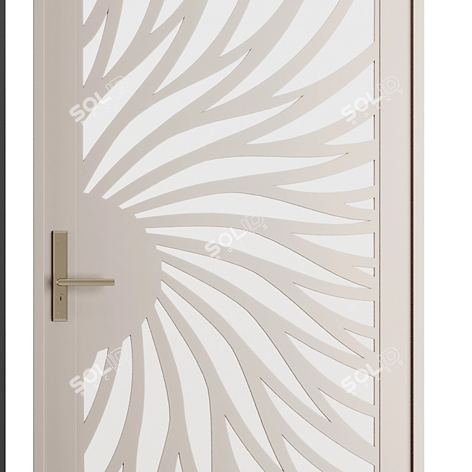 Modern Entrance Door Set82 3D model image 6