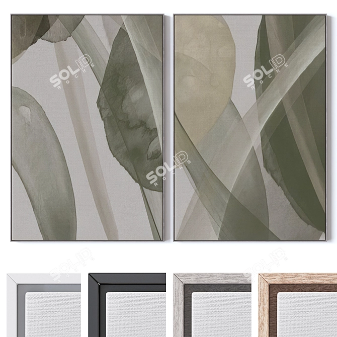 Modern Wall Paintings Set - V-Ray/Corona, 3DS Max 3D model image 1