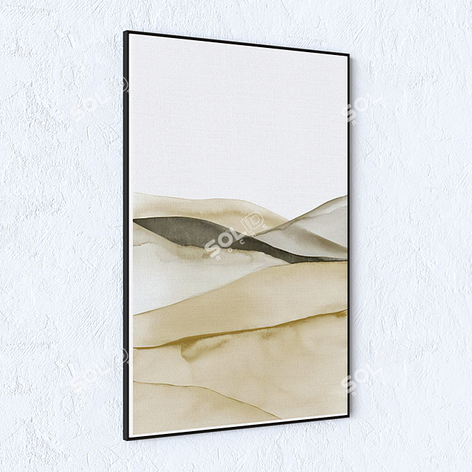 Modern Wall Paintings Set 3DsMax 3D model image 4