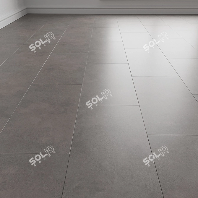 Riverside Slate Ceramic Floor Tile 3D model image 1