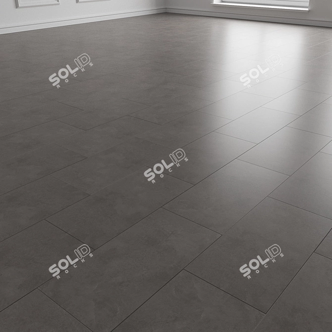 Riverside Slate Ceramic Floor Tile 3D model image 2