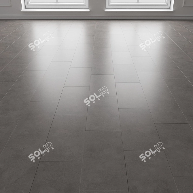 Riverside Slate Ceramic Floor Tile 3D model image 3