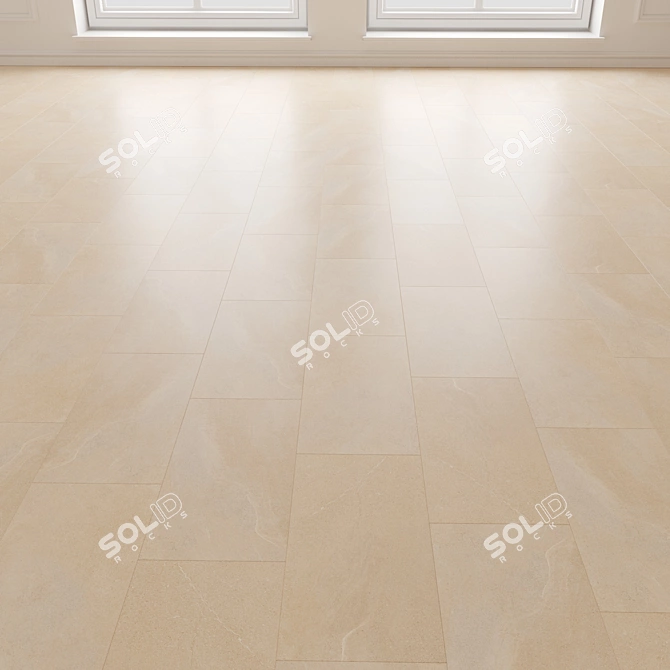 Stone-Look Ceramic Floor Tile 3D model image 3