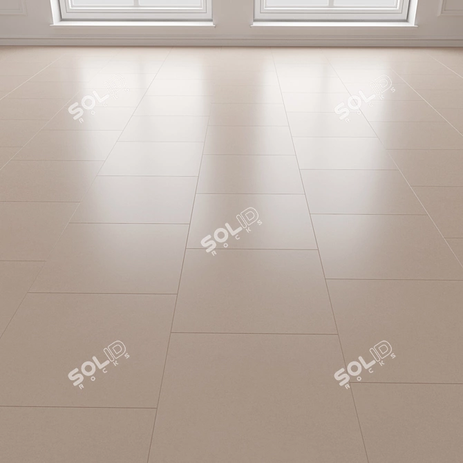 Urban Street Beige Floor Tiles 3D model image 2