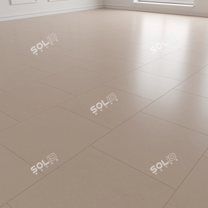 Urban Street Beige Floor Tiles 3D model image 3