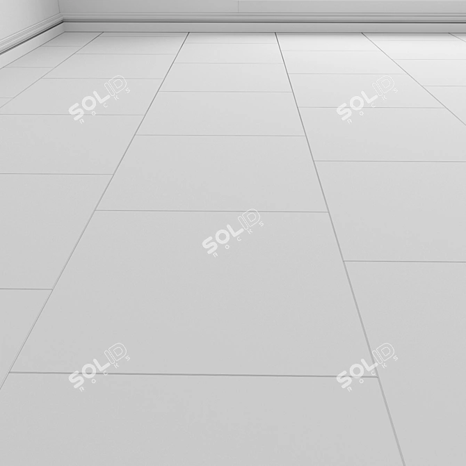 Urban Street Beige Floor Tiles 3D model image 4