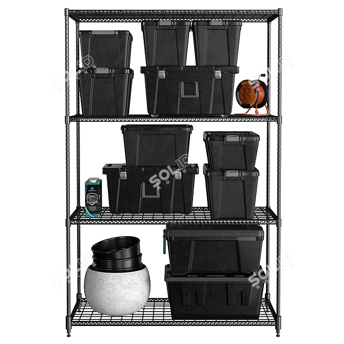 Garage Storage Shelf Kit 3D model image 1