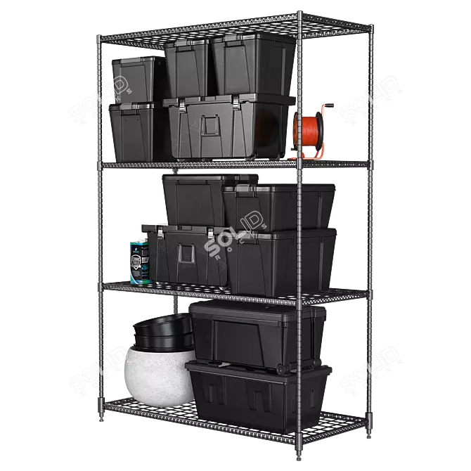 Garage Storage Shelf Kit 3D model image 3