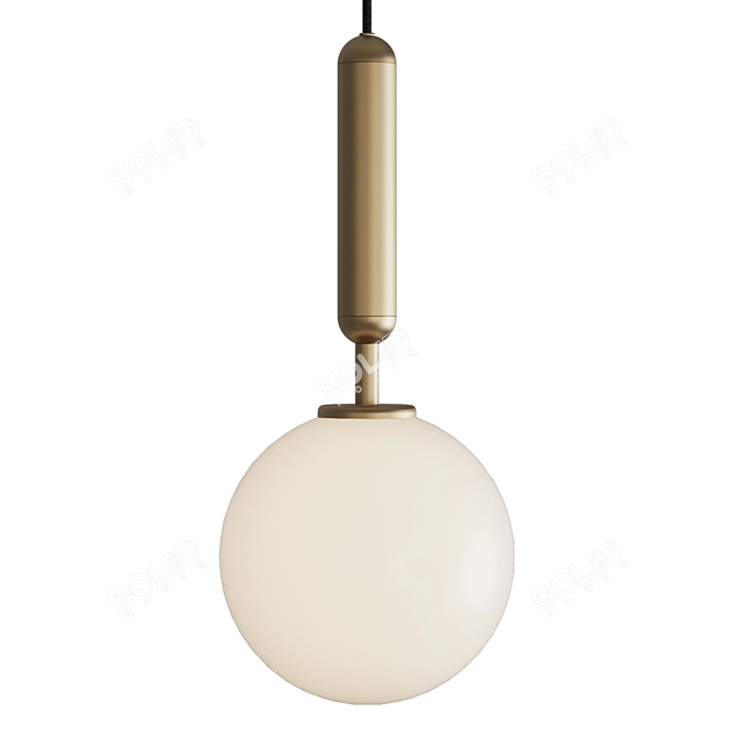 Elegant Golden Pendant Light 3D model image 2