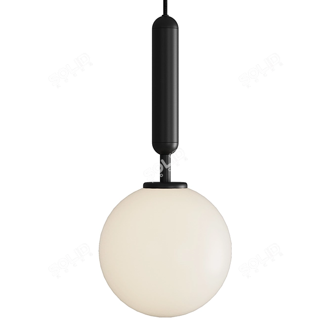 Elegant Golden Pendant Light 3D model image 3