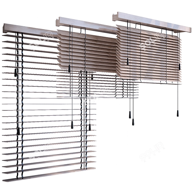 15 F9 Blinds: Stylish Zhaluzi 3D model image 19