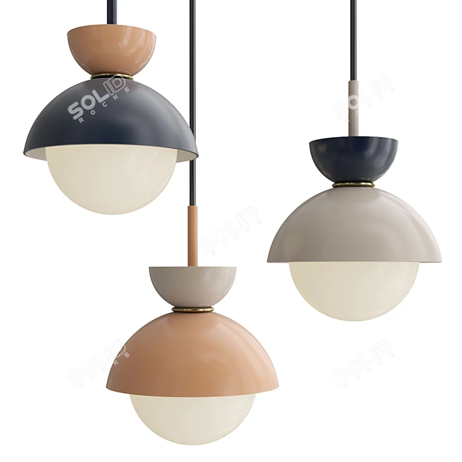 Sleek Colton Pendant Light 3D model image 1