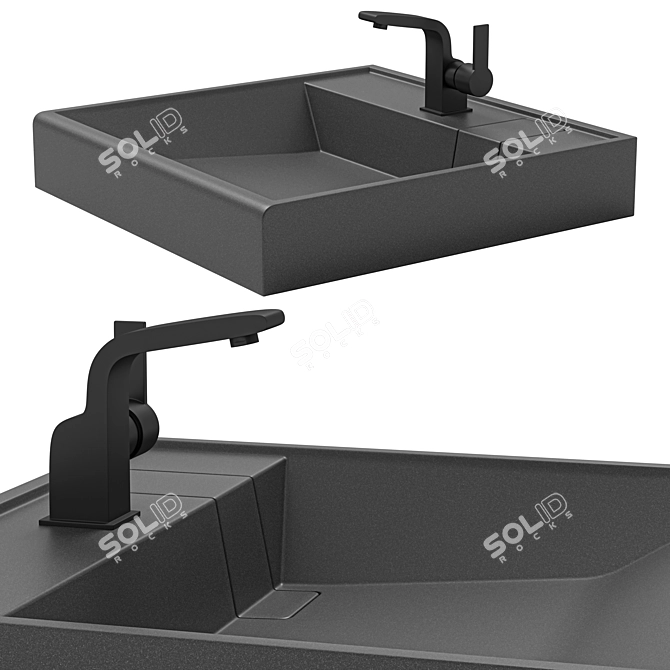 BAU Stil Over Washer Sink 3D model image 2