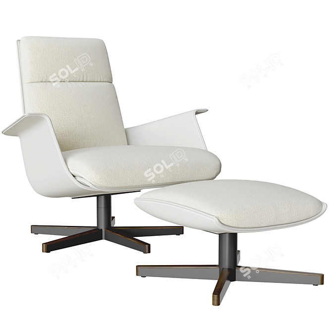 Luxury Swivel Armchair by Giorgetti 3D model image 1