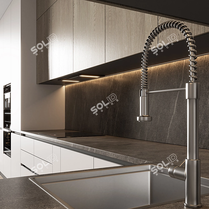 Contemporary Kitchen Design Modelling 3D model image 4