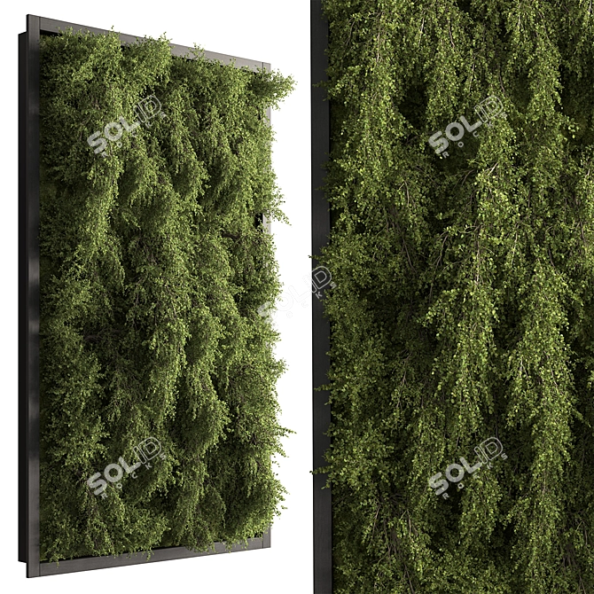 Space-Saving Green Wall Solution 3D model image 2