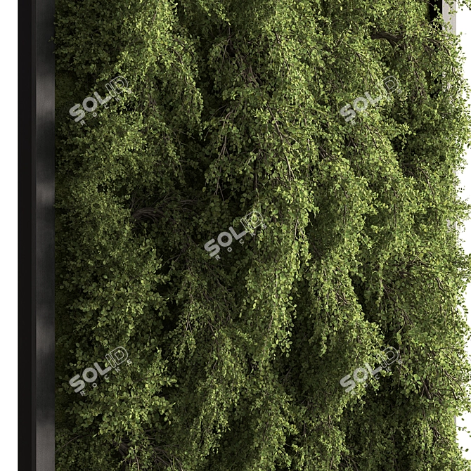 Space-Saving Green Wall Solution 3D model image 4