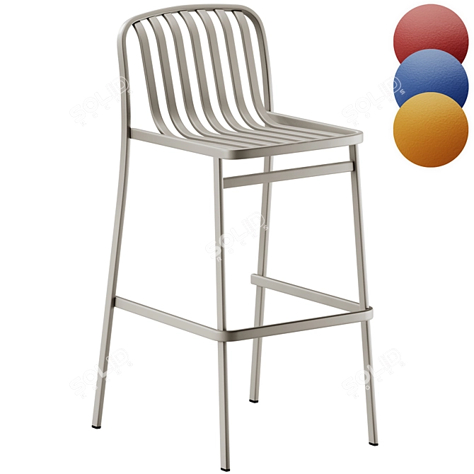 Babel D Kano Steel Bar Stool 3D model image 1