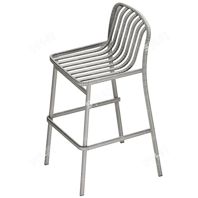 Babel D Kano Steel Bar Stool 3D model image 6