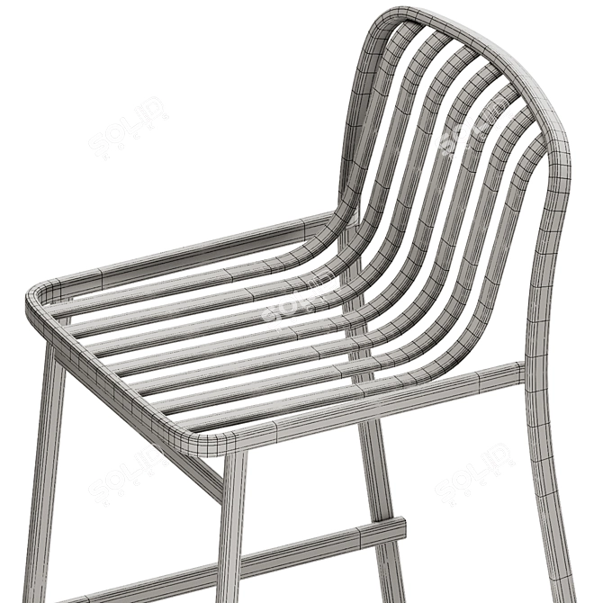 Babel D Kano Steel Bar Stool 3D model image 7