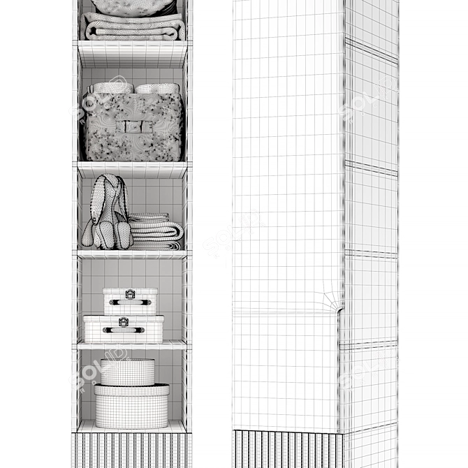 Title: Mamka Presti Brou-1 Cabinet 3D model image 6