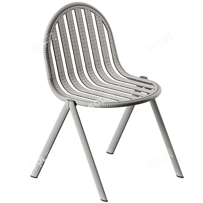 Babel D Melik Stackable Steel Chair 3D model image 7