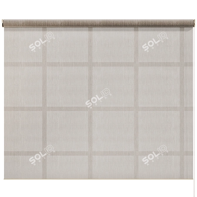 Modern Roller Blinds Curtains Set 3D model image 2