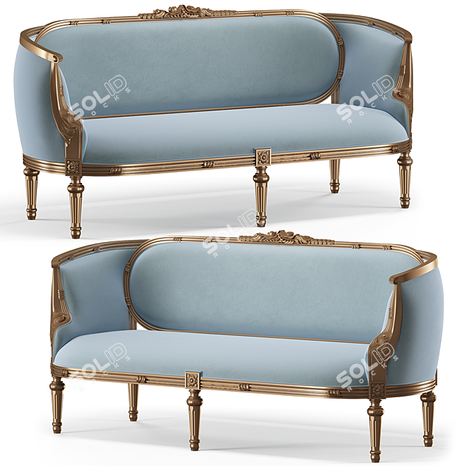 Elegant Modern MK.1117V Sofa 3D model image 3