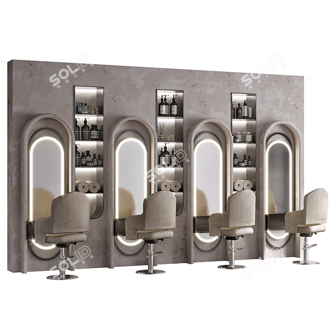  Stylish Beauty Salon Design Kit 3D model image 1