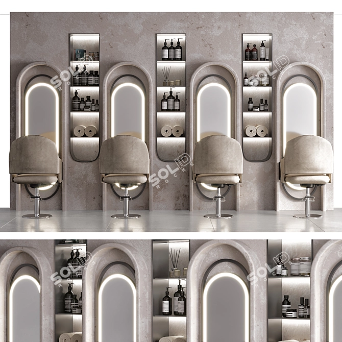  Stylish Beauty Salon Design Kit 3D model image 3