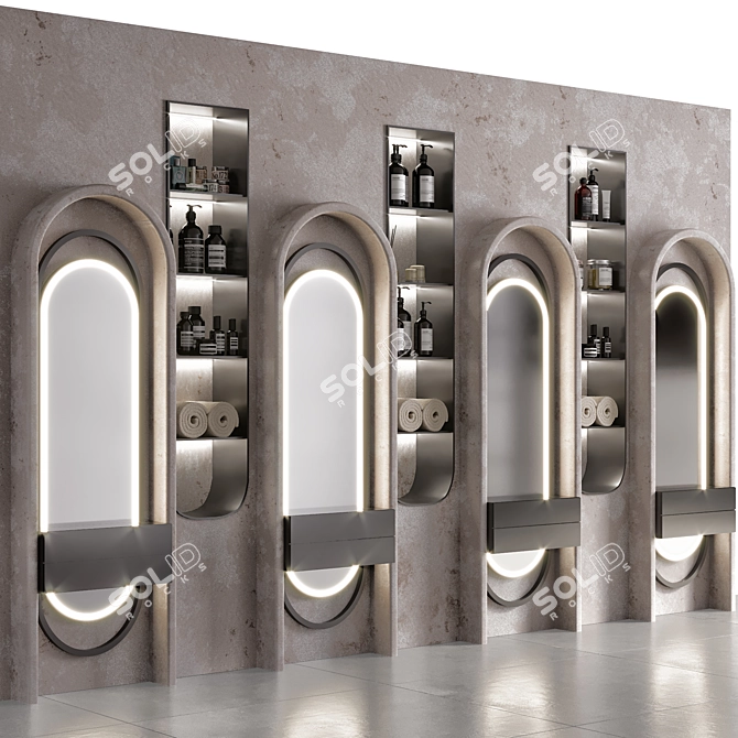  Stylish Beauty Salon Design Kit 3D model image 5