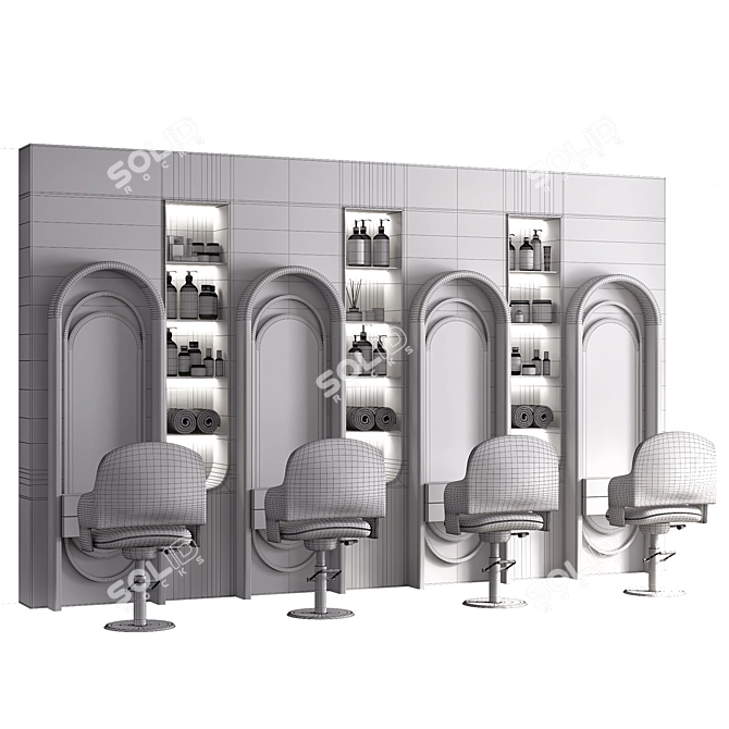  Stylish Beauty Salon Design Kit 3D model image 6