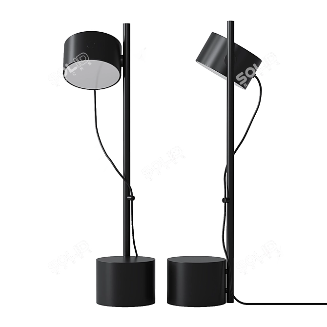 Title: Innovative Magnetic Post Table Lamp 3D model image 1