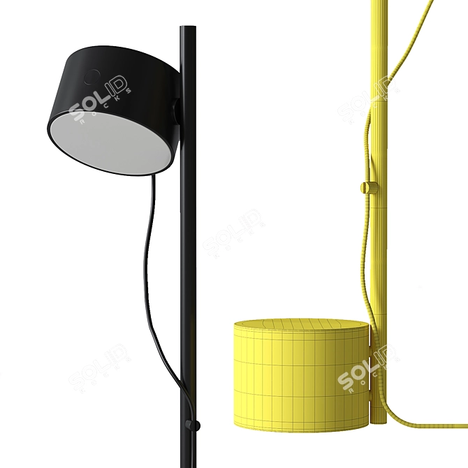 Title: Innovative Magnetic Post Table Lamp 3D model image 4