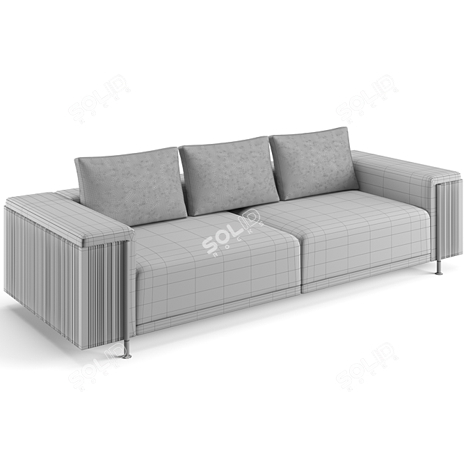 Contemporary Trussardi Casa Deven Sofa 3D model image 6