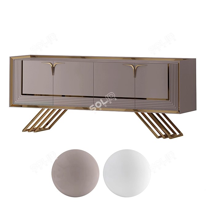 Betsey Console Ekru Turkey Furniture 3D model image 1